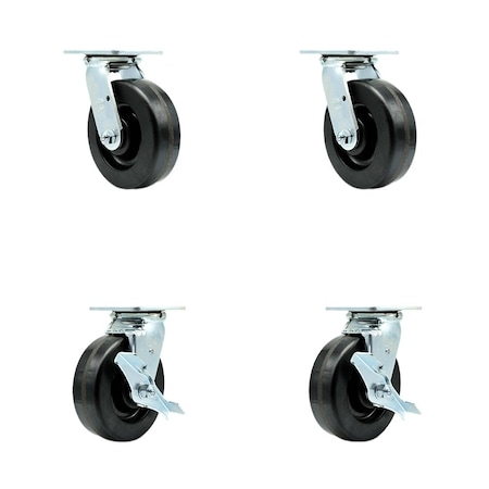 Service Caster Tool Box Caster Wheel Set 6'' Phenolic Swivel Casters, 4PK TOOL-SCC-30CS620-PHB-2-TLB-2